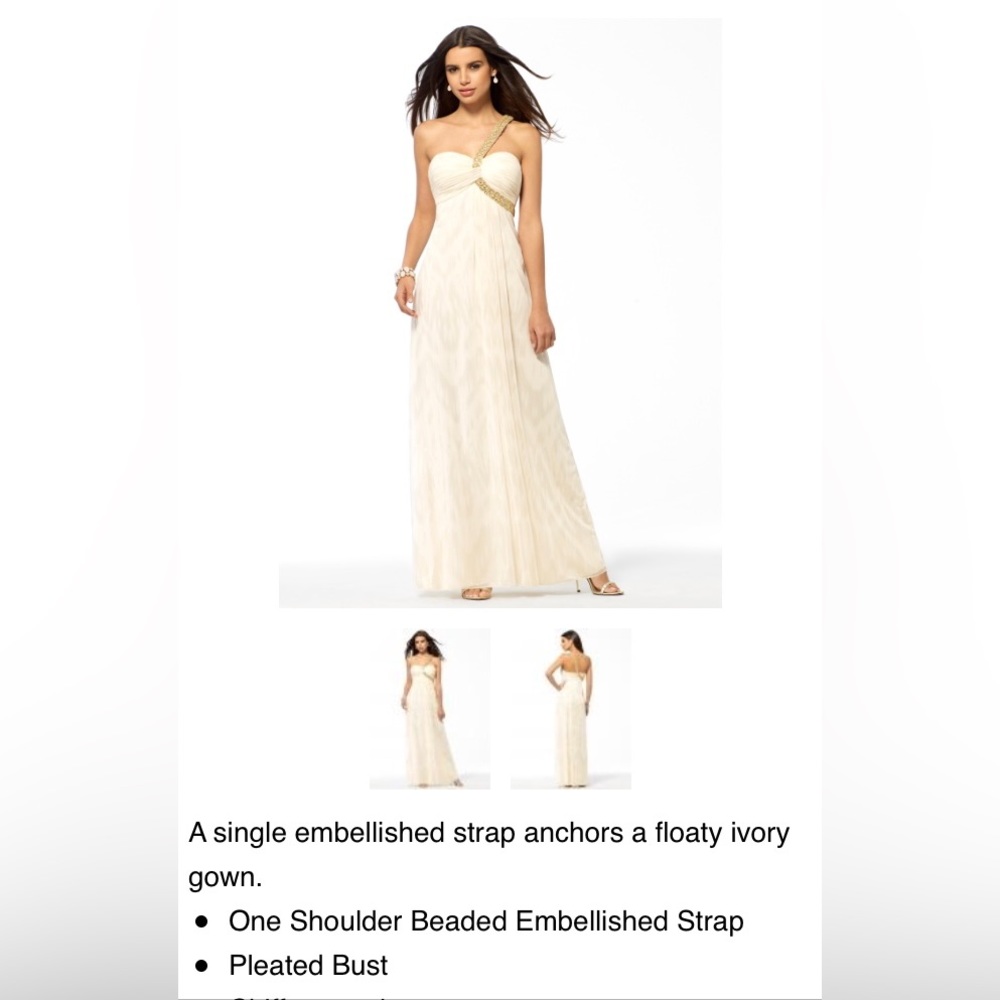Cache Gown one shoulder